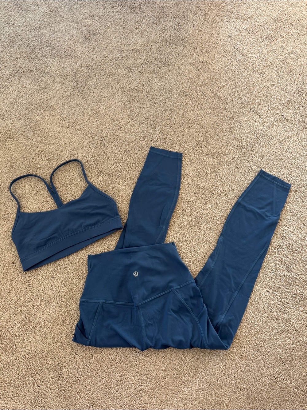 lululemon athletica | Utility Blue Energy Bra & Align High-Ride Leggings Set